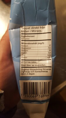 Vatten ingredients label