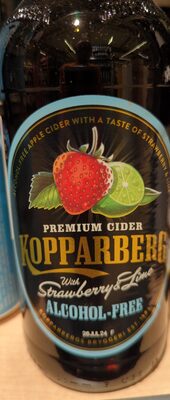 Nealkoholinis braškių ir zaliųjų citrinų sidras