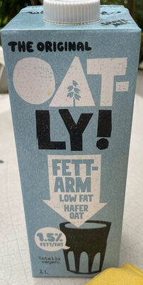 Oatly! Haverdrank halfvol calcium front packaging