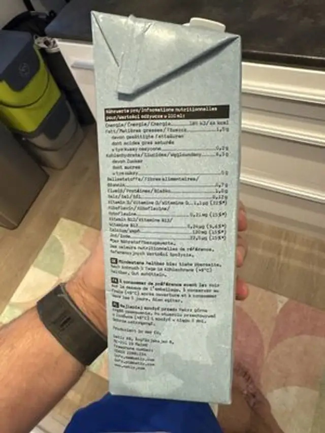 Drink „No sugars Hafer“ nutrition facts table