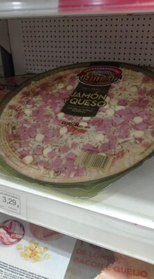 Pizza jamón y queso