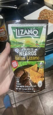 Frijoles Negros con salsa Lizano front packaging