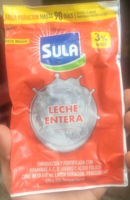 Leche front packaging