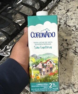 100% leche de vaca semidescremada Sin Lactosa