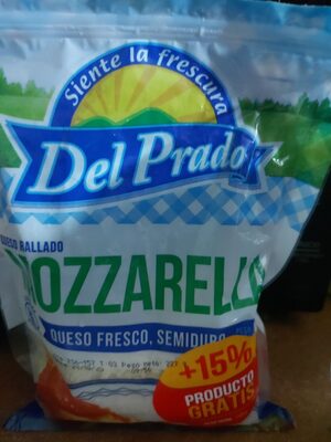 Queso rallado mozzarella del prado 227g