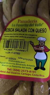 Rosca con queso front packaging