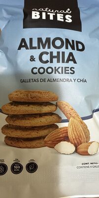 Almond & chia Cookies front packaging