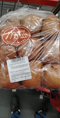 Pan bolita de pasitas front packaging