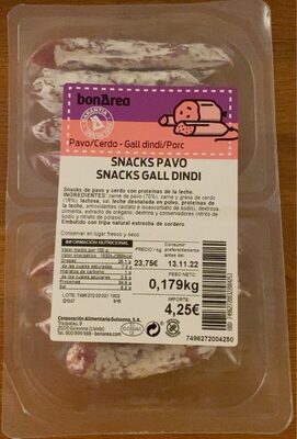 Snacks pavo