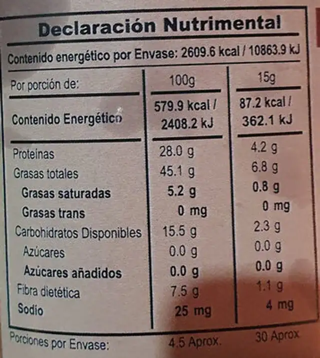crema de cacahuete sabor chococrema nutrition facts table