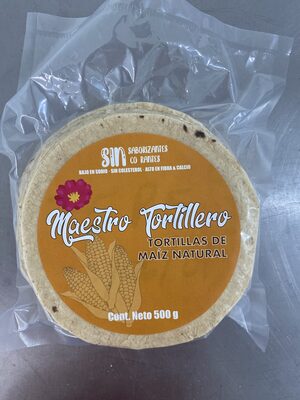 Tortillas de maíz natural front packaging