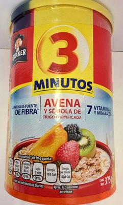 AVENA 3 MINUTOS QUAKER front packaging