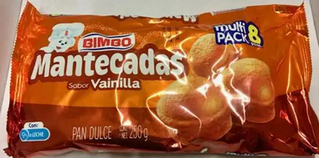 Mantecadas sabor vainilla front packaging