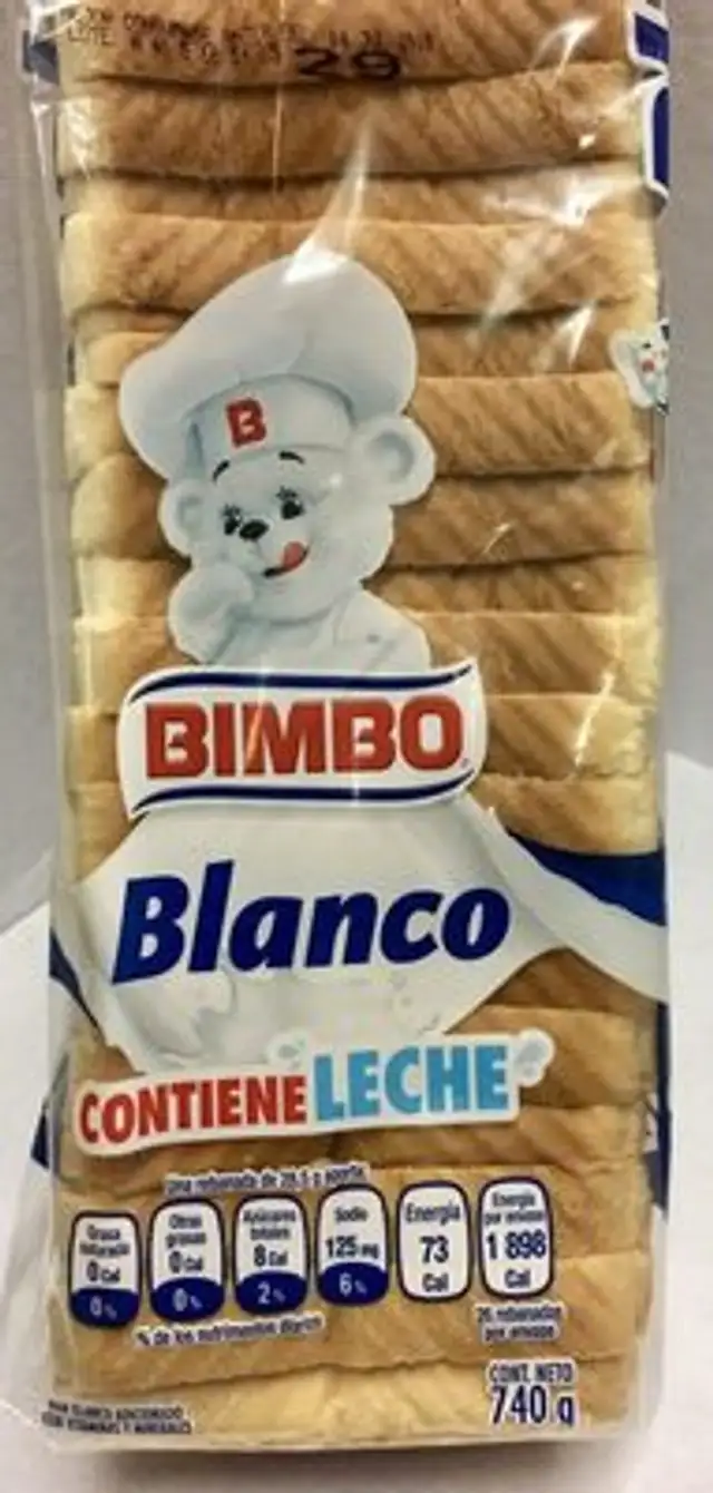 Pan Bimbo Blanco front packaging