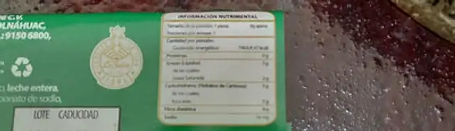 Tablilla de chocolate con leche nutrition facts table