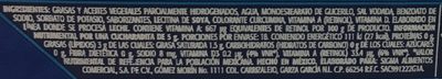 Margarina sin sal La villita nutrition facts table