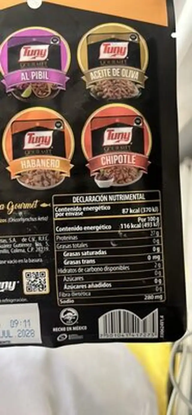 Salmón en Agua nutrition facts table