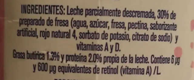 Unknown ingredients label