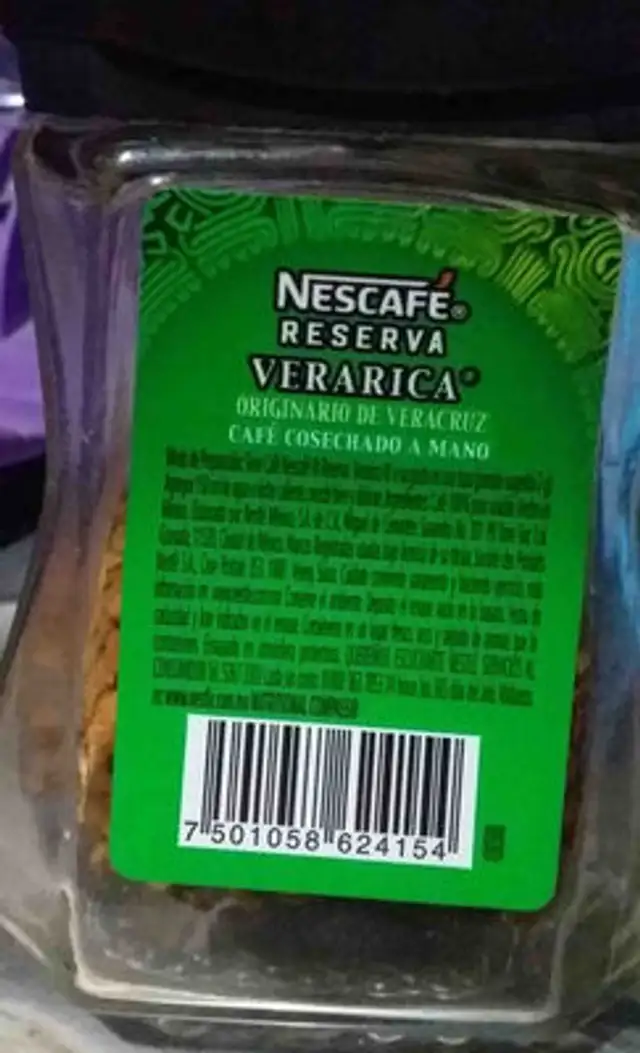 reserva verarica ingredients label