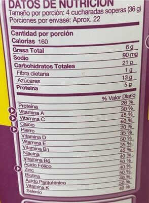 Klim Deslactosado 1+ nutrition facts table