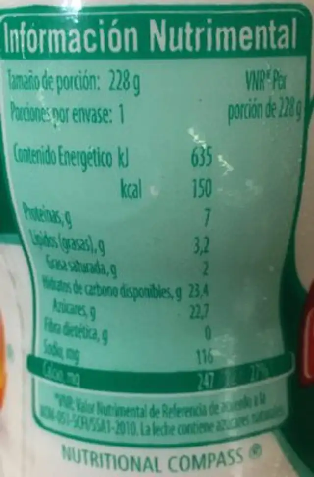 Gastro Protect Natural nutrition facts table