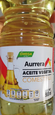 Aceite vegetal comestible front packaging