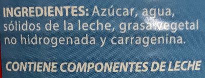 Leche Condensada Aurrera ingredients label