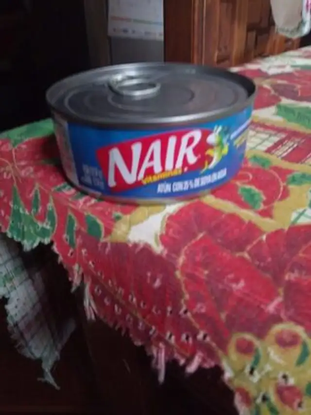 Atún Nair en agua 120g ingredients label
