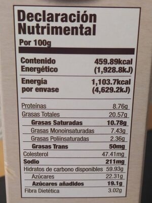 Taifelds panecillos de avena integral nutrition facts table