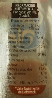 Ole Café Moka nutrition facts table
