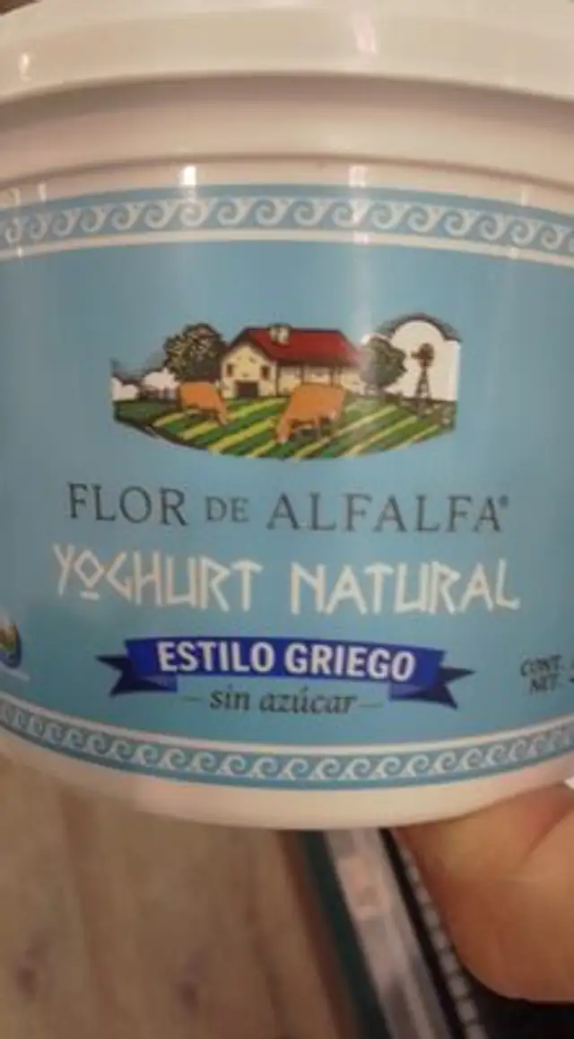Yoghurt natural flor de alfalfa front packaging
