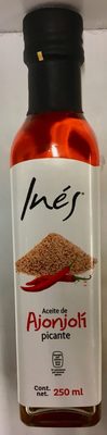 Aceite de ajonjolí picante Inés front packaging