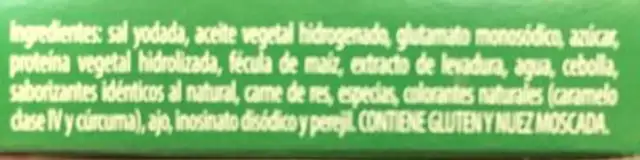 CALDO DE RES ingredients label