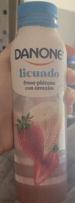 Licuado fresa-plátano con cereales