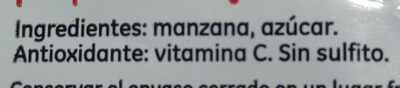 Crocantes ingredients label