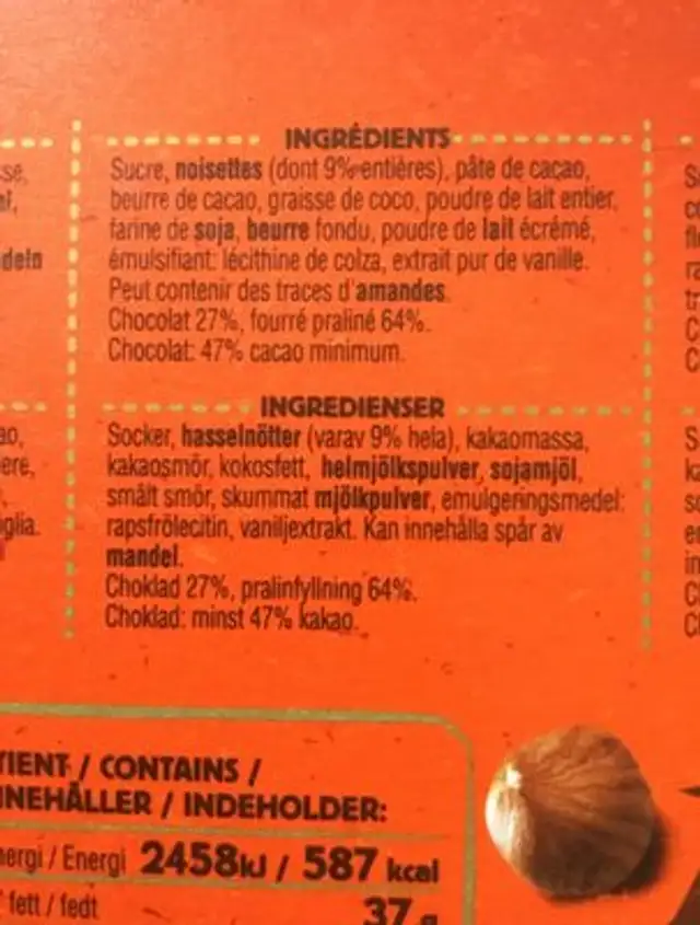 Ragusa Friends Classique 24er ingredients label