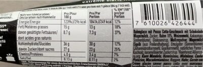Frisco Extrême Stracciatella nutrition facts table