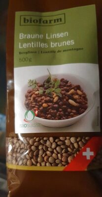 Braune Linsen front packaging