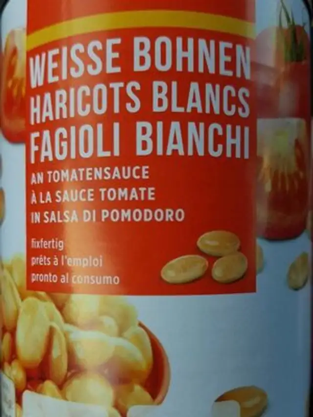 Weisse Bohnen front packaging