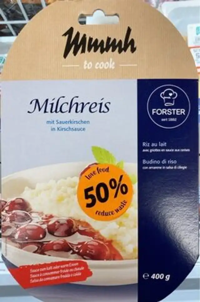 Milchreis mit Sauerkirschen front packaging