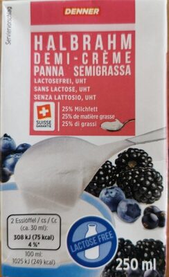 Panna semigrassa senza lattosio