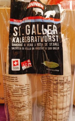 Saucisse de veau à rôtir de st-gall