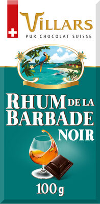 Chocolat Suisse noir fourré au rhum de la Barbade