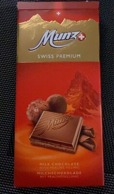Munz Swiss Premium Praliné 100G front packaging