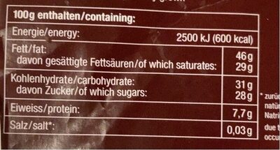 Chocolat Noir Amer Surfin - 72% Cacao, Au Lait Suisse nutrition facts table