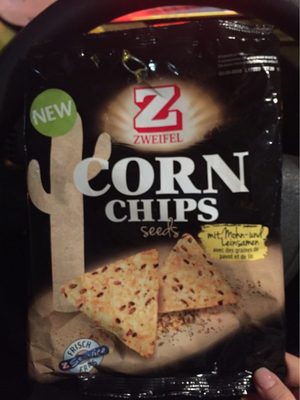Corn chips seeds front packaging