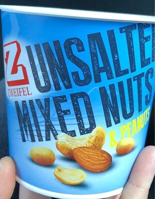 Unsalted mixed nuts&peanuts front packaging