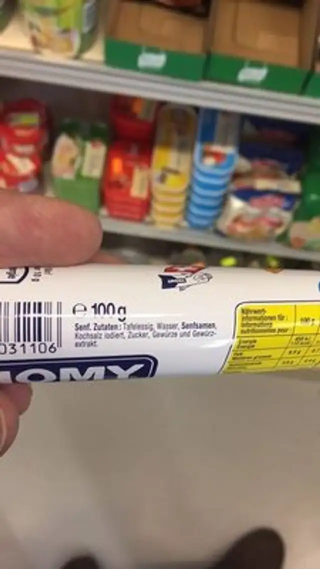 mustard mild ingredients label
