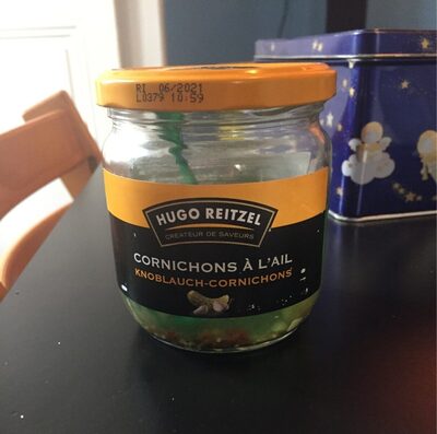 Knoblauch Cornichons front packaging