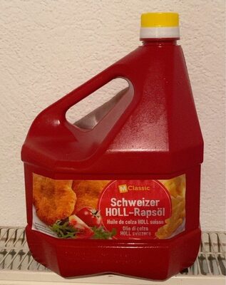 Swiss holl rapeseed oil front packaging